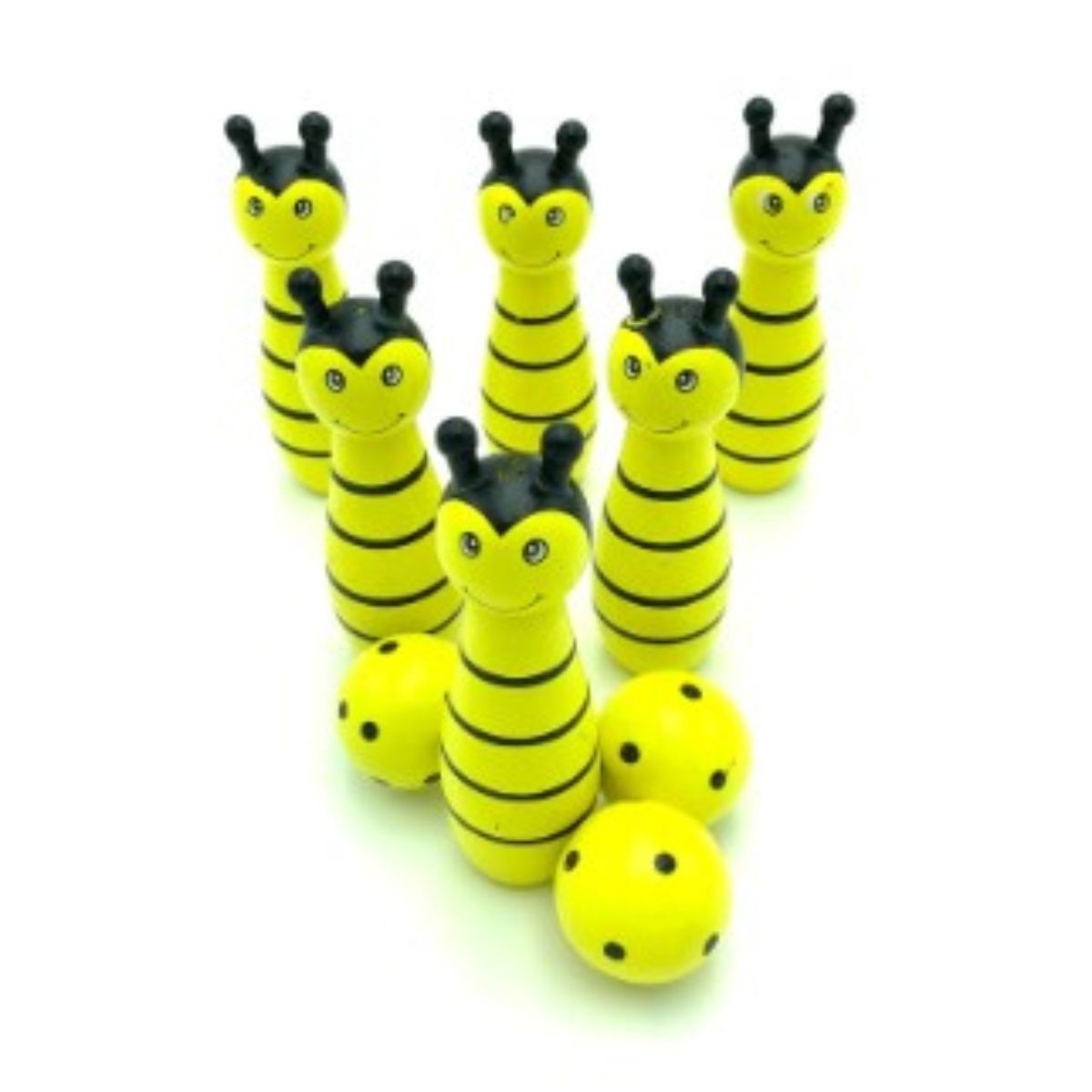 OEM - Juego Palitroque De Madera Bowling Juego Didactico Madera