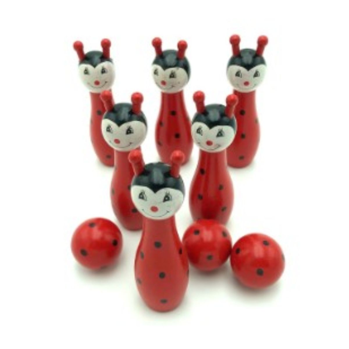 OEM - Juego Palitroque De Madera Bowling Juego Didactico Madera