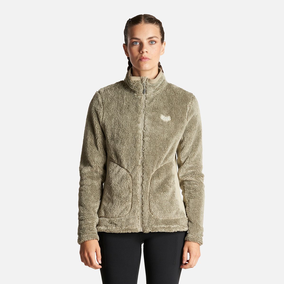 LIPPI - Chaqueta Mujer Ferret Shaggy-Pro Jacket Verde Grisaceo Lippi