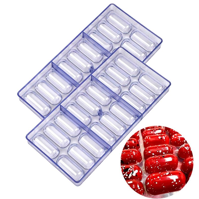 GENERICO - Pack 2 Moldes Chocolate Capsula Moldes De Chocolate Capsulas