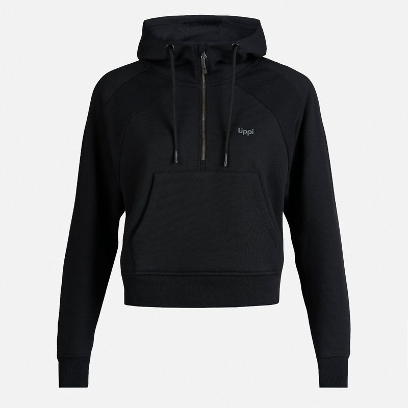 LIPPI - Poleron Mujer Heavy Duty Hoody Sweatshirt Negro Lippi