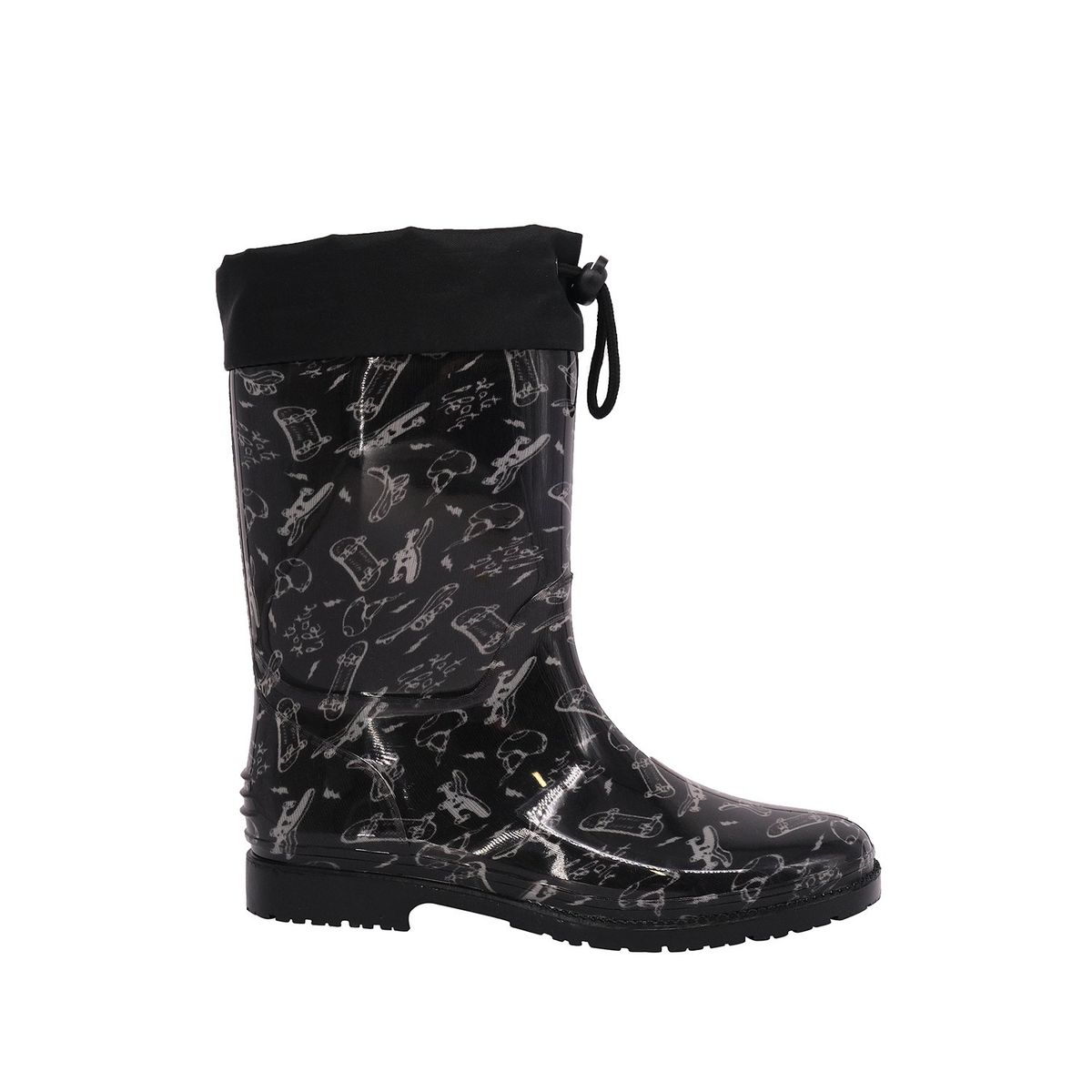BAMBOO - Bota de Agua con Polar Niño Negro Skoll Bamboo
