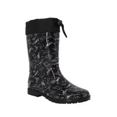 BAMBOO - Bota de Agua con Polar Niño Negro Skoll