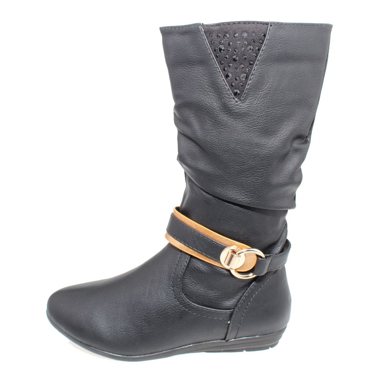 VIA FRANCA - Bota Casual Para Niña Color Negro