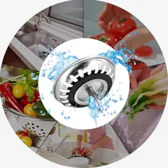 AIZO - Tapon Metalico Colador Lavaplatos Fregadero
