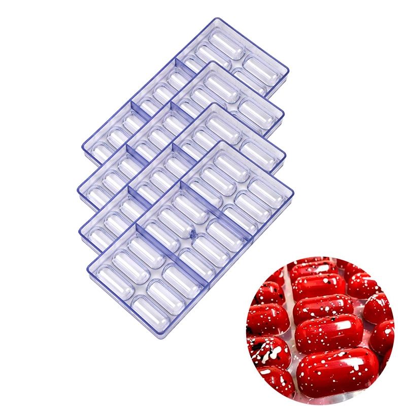 GENERICO - Pack 4 Moldes Chocolate Capsula Moldes De Chocolate Capsulas