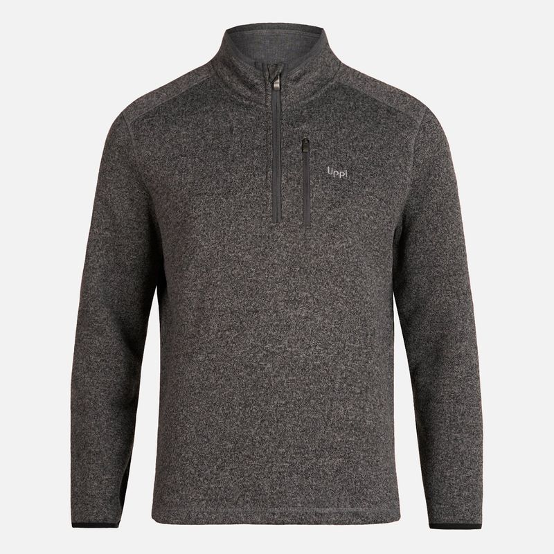 LIPPI - Poleron Hombre Coronado Therm-Pro Pullover Melange Negro Lippi