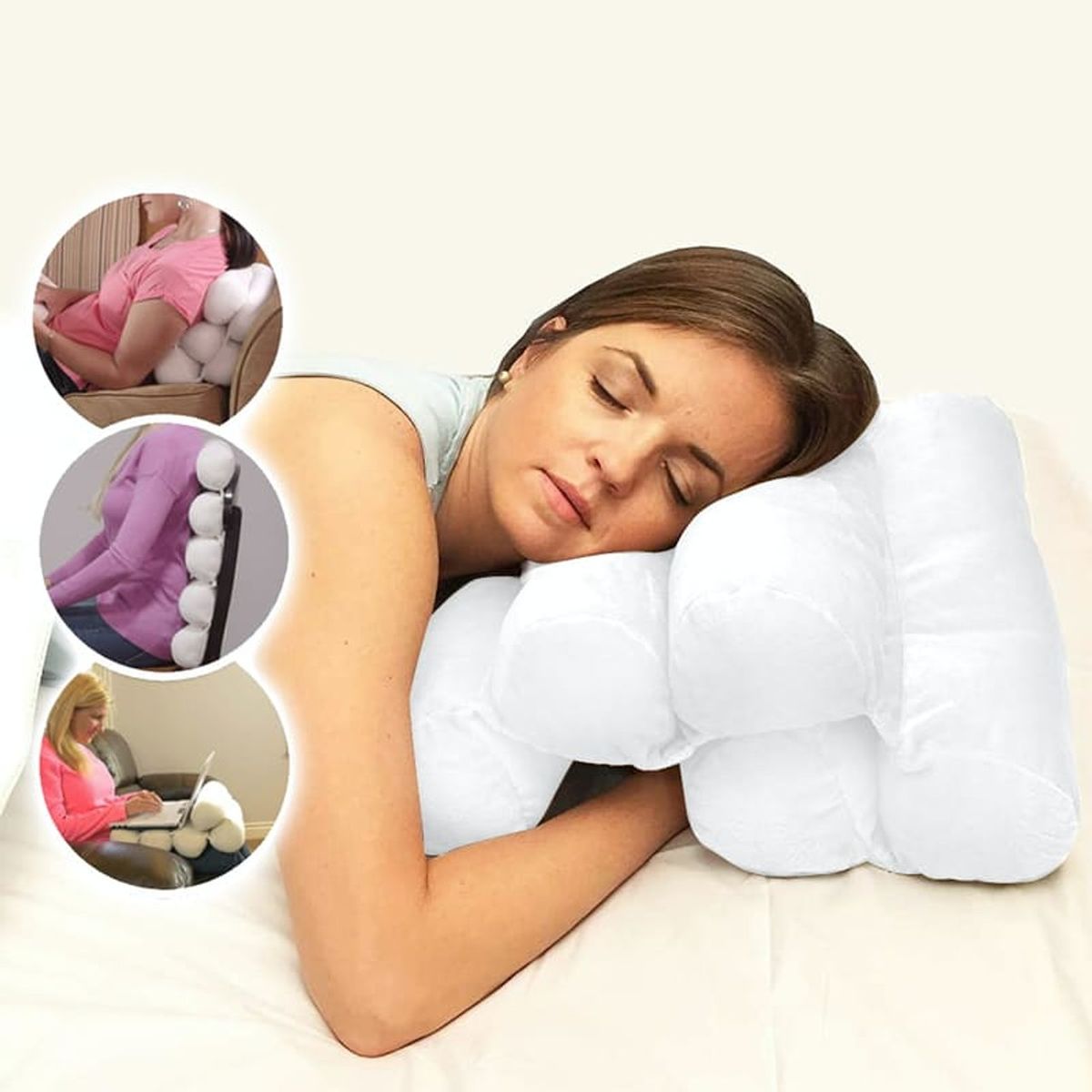 GENERICO - Almohada Lumbar Ajustable Ortopedica