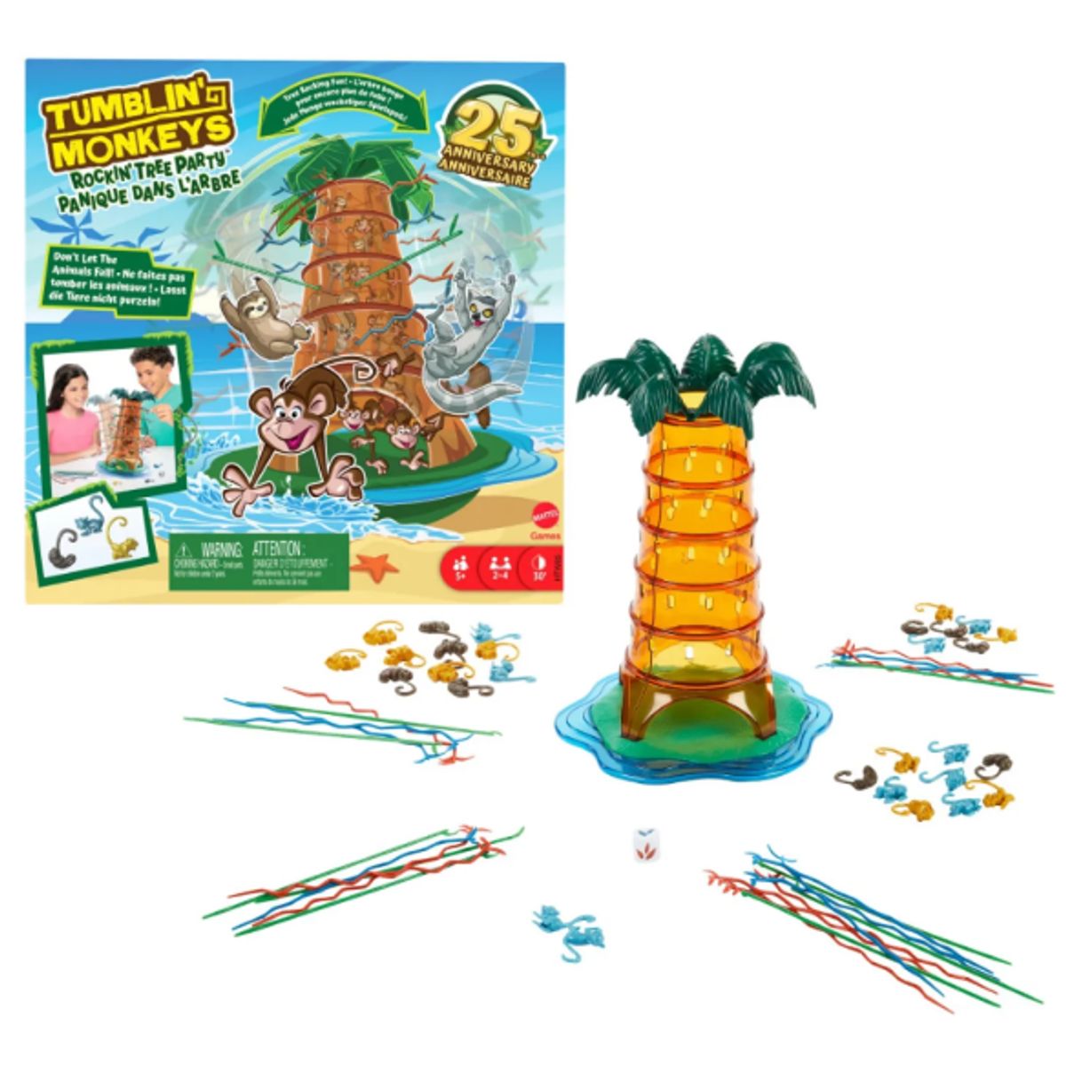 MATTEL - Monos Locos - Juego de Mesa - En Español - Mattel