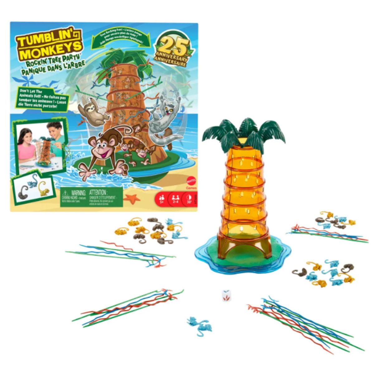 MATTEL - Monos Locos - Juego de Mesa - En Español - Mattel