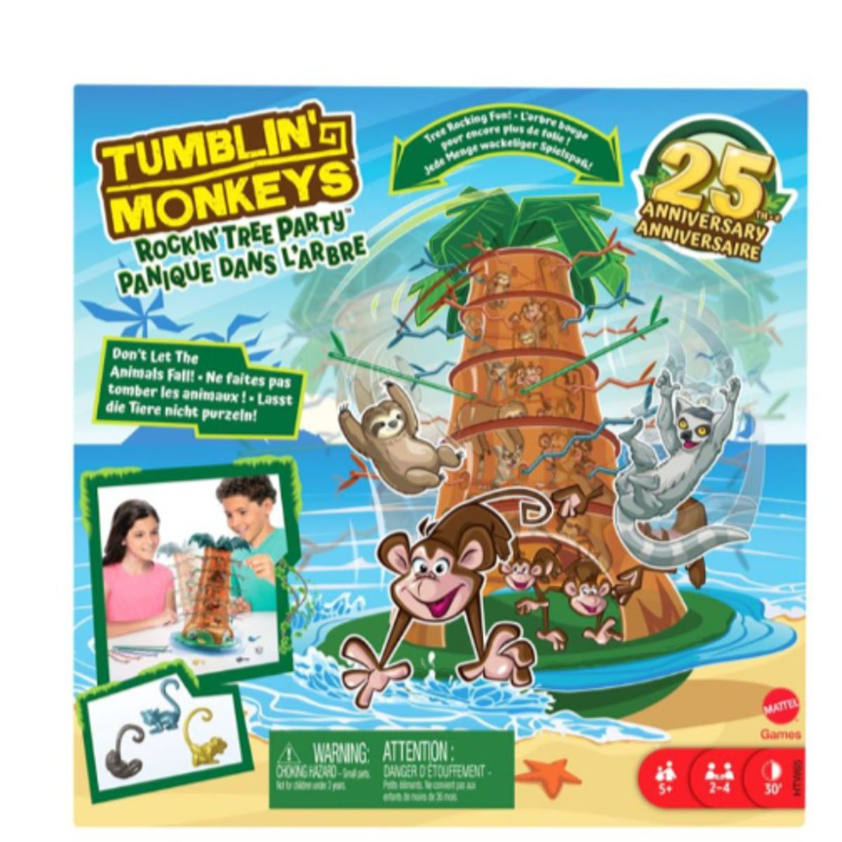 MATTEL - Monos Locos - Juego de Mesa - En Español - Mattel