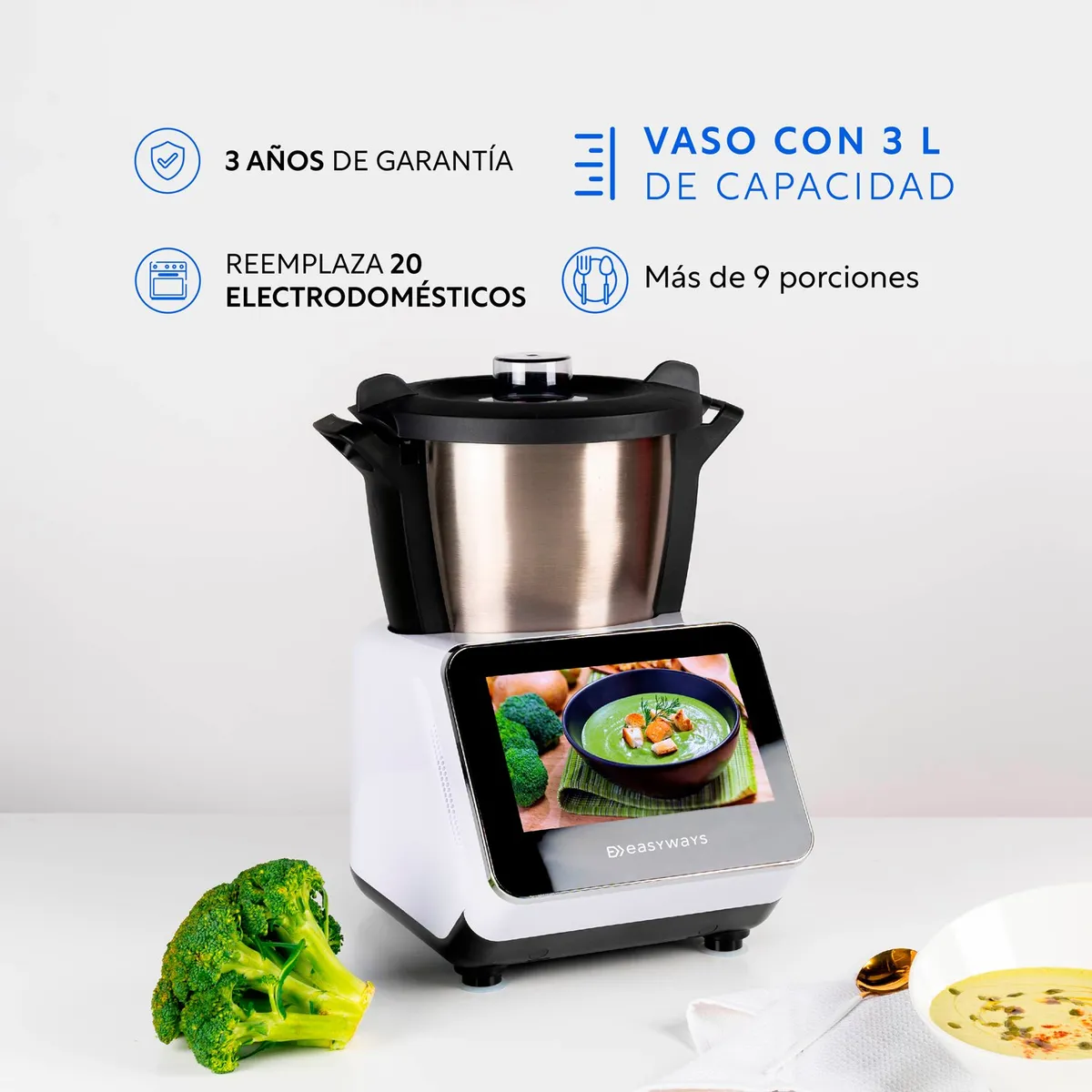 EASYWAYS - Robot de Cocina Kitchen Grand Connect 3 L EasyWays