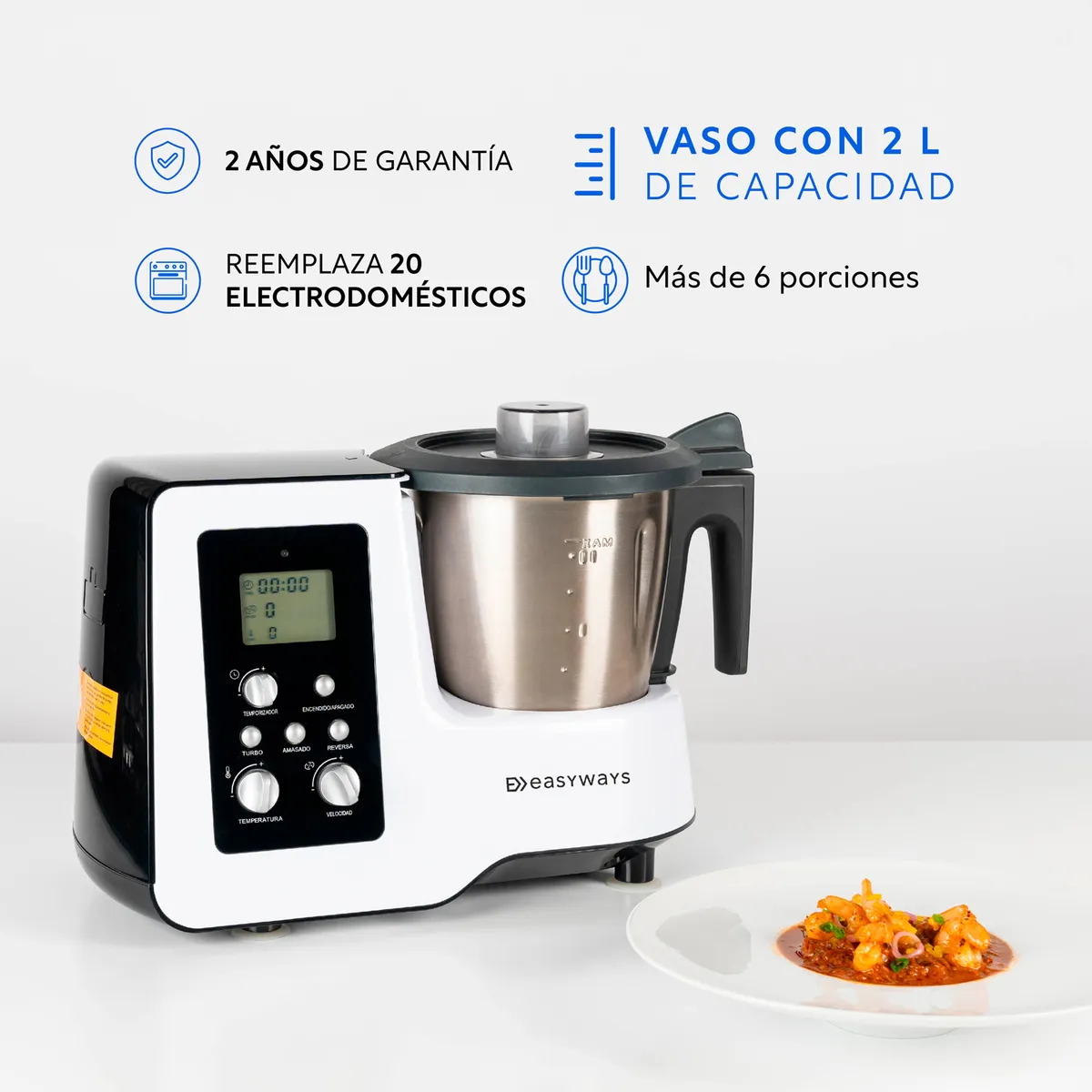 EASYWAYS - Robot de Cocina Kitchen Pro 2 L EasyWays