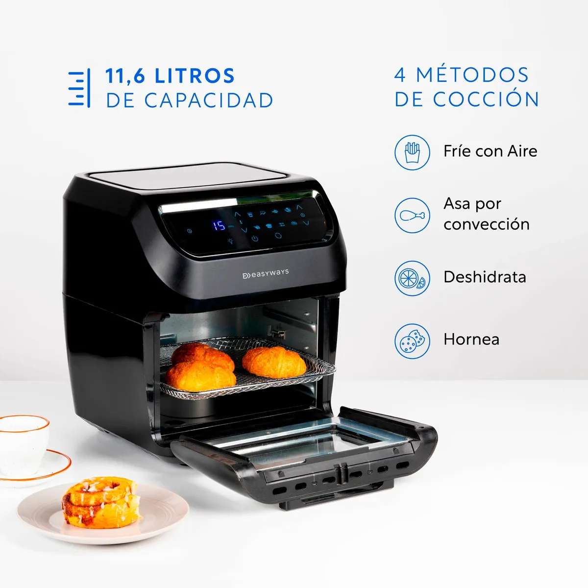 EASYWAYS - Freidora de Aire Air Fryer Plus 11.6 L EasyWays