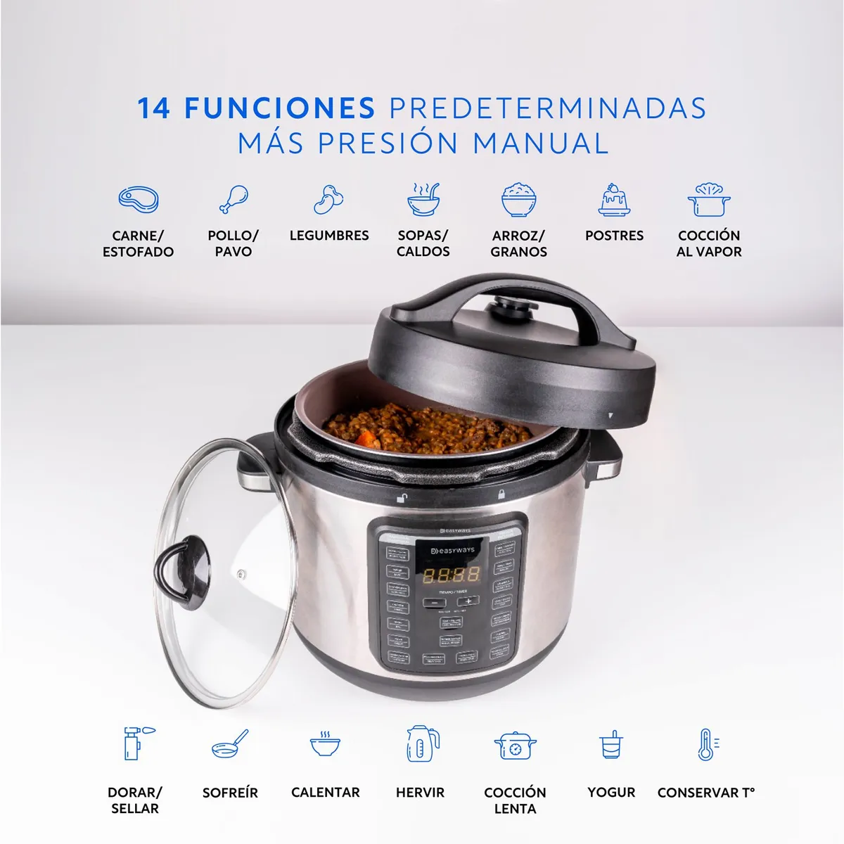 EASYWAYS - Olla de Coccion Fast Pot 7.6 L Ceramic+ EasyWays