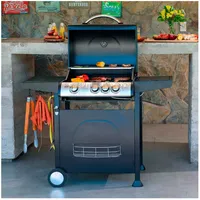 Parrilla Gas Giorgia 3 Quemadores + Quemador Lateral