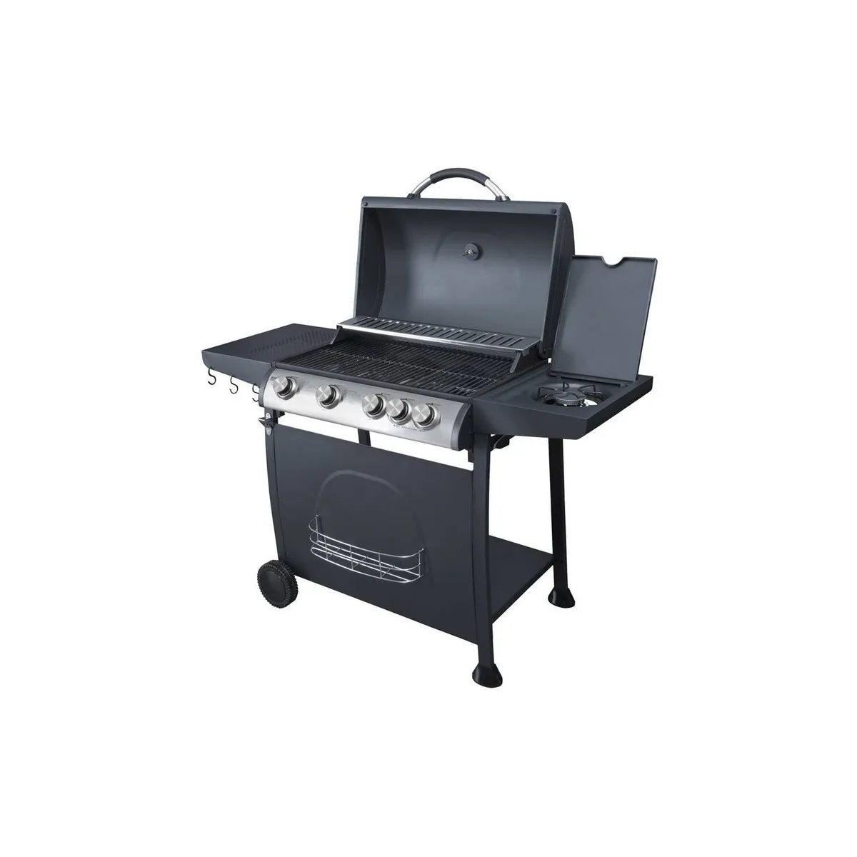 BBQ GRILL - Parrilla Gas Indiana 4 Quemadores + Quemador Lateral