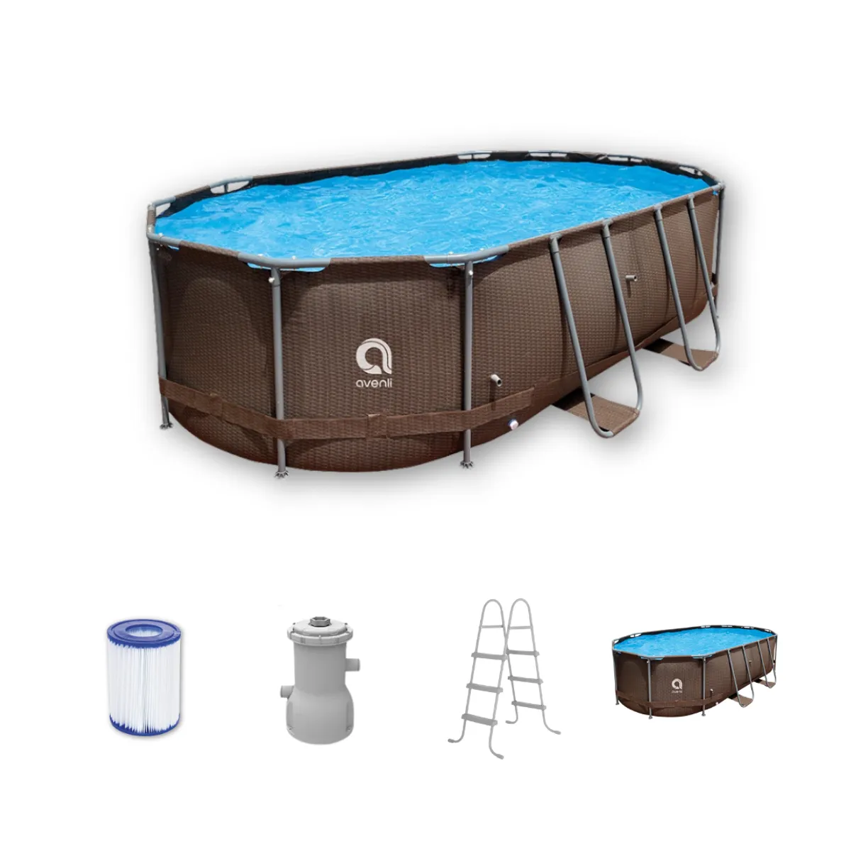 AVENLI - Piscina Estructural Ovalada Avenli 427x275x1 m 11m3 AVENLI
