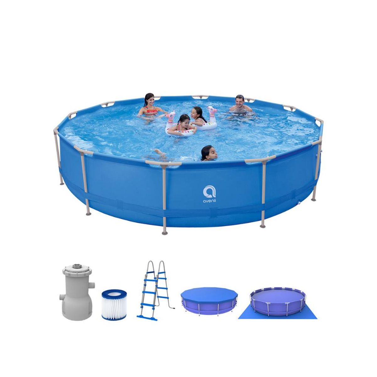 AVENLI - Piscina Estructural Avenli Redonda 4.5 X 1.22 m 15 m3 AVENLI