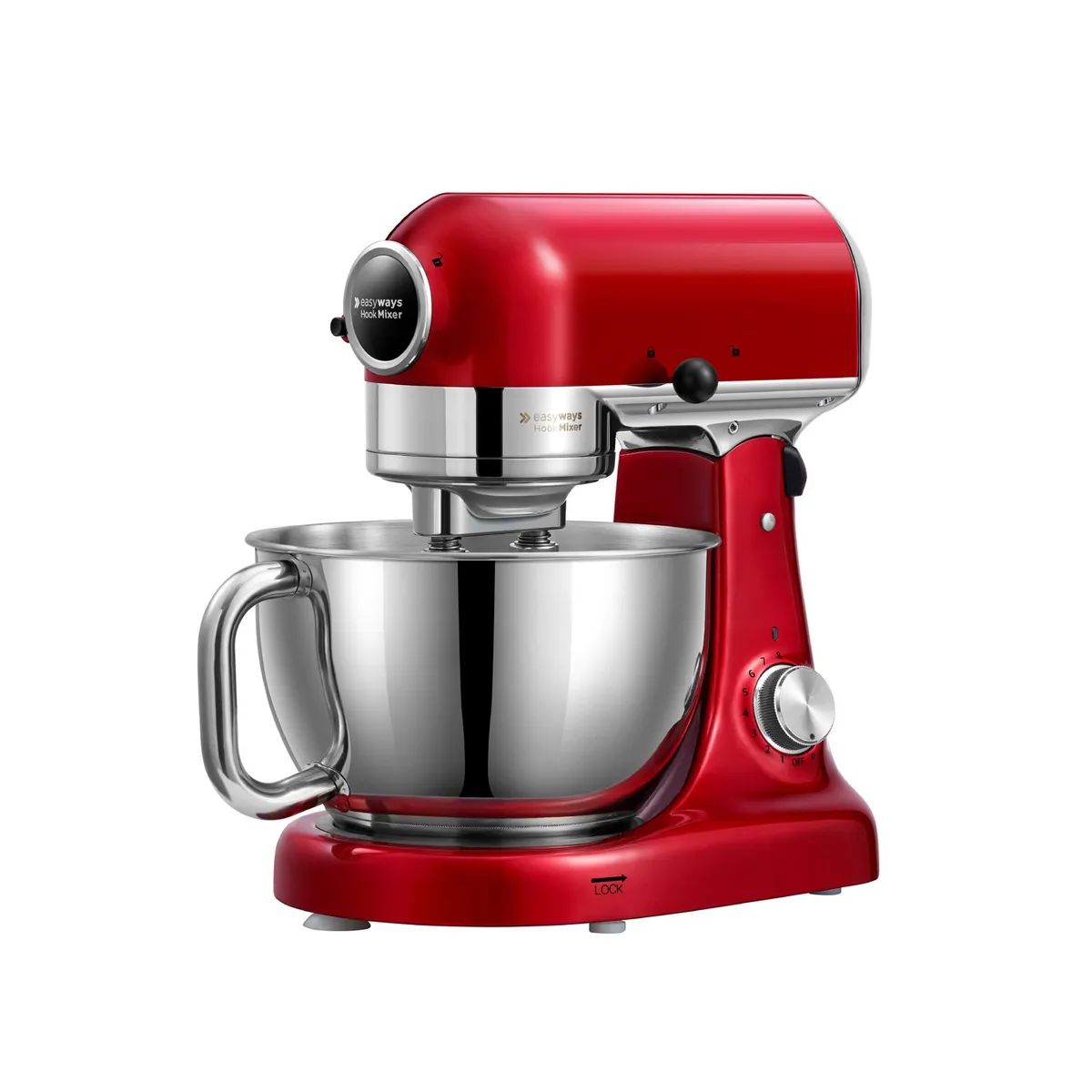 EASYWAYS - Batidora de Pedestal Hook Mixer Rojo 4,7 Lt EasyWays