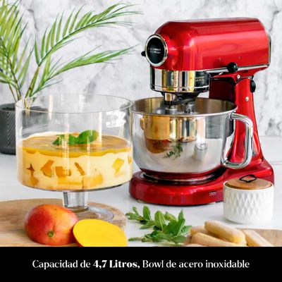 Imagen 2 del producto Batidora de Pedestal Hook Mixer Rojo 4,7 Lt