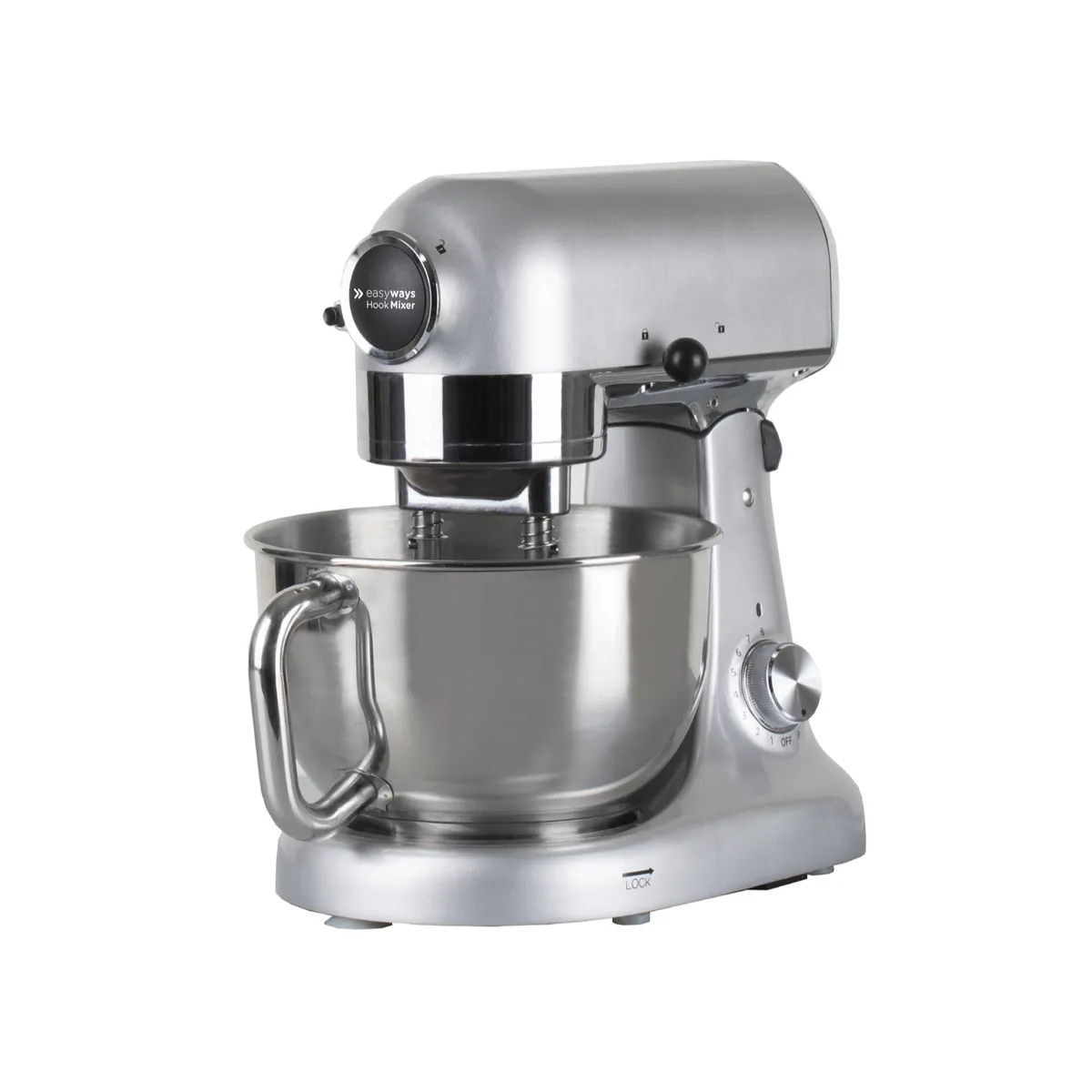 EASYWAYS - Batidora de Pedestal Hook Mixer Silver 4, 7Lt EasyWays