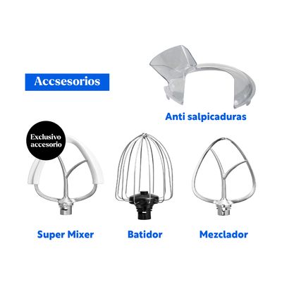 Imagen 2 del producto Batidora de Pedestal Hook Mixer Silver 4, 7Lt
