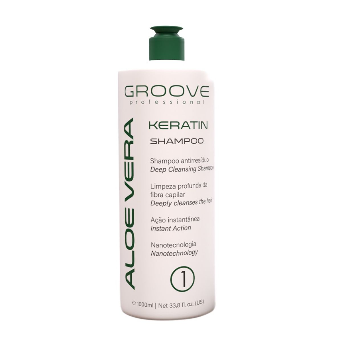 GROOVE PROFESIONAL - Shampoo Anti Residuos Aloe Vera Keratin Groove Professional 1000 Ml