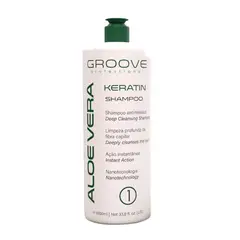GROOVE PROFESIONAL - Shampoo Anti Residuos Aloe Vera Keratin Groove Professional 1000 Ml