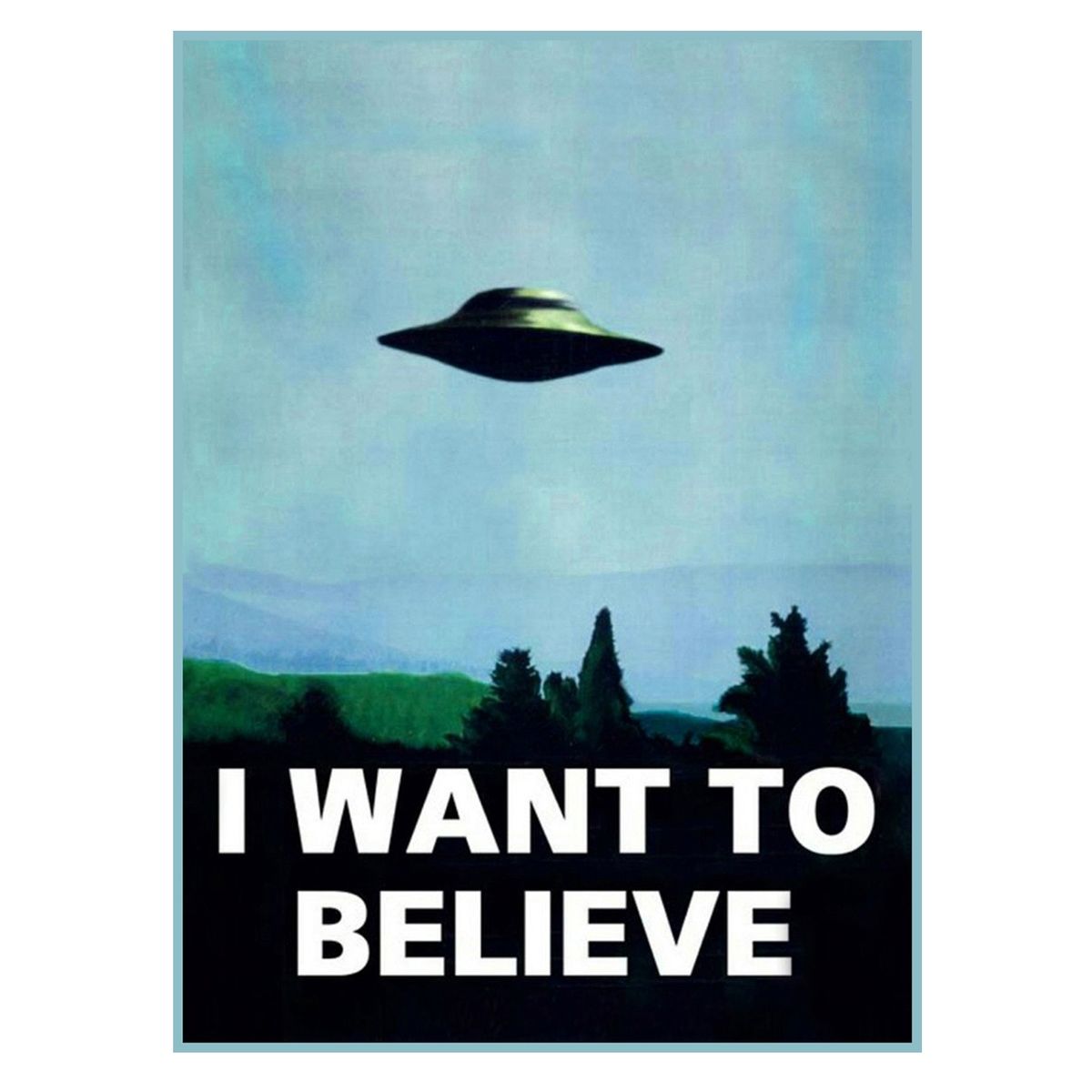 GENERICO - Cuadro De 50x70 I Want To Believe  Con Bastidor