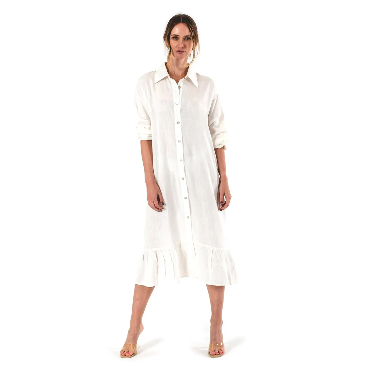 GUINDA - Vestido Camisero GUINDA Caruso