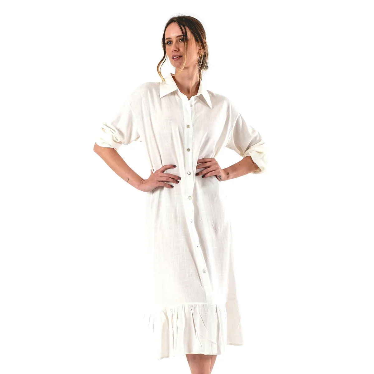 GUINDA - Vestido Camisero GUINDA Caruso