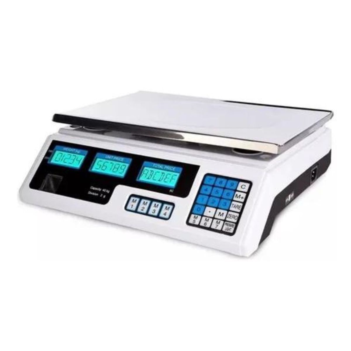 GENERICO - Balanza Pesa Digital 40 Kilos 8 Memorias Pesa Fruta Verdura