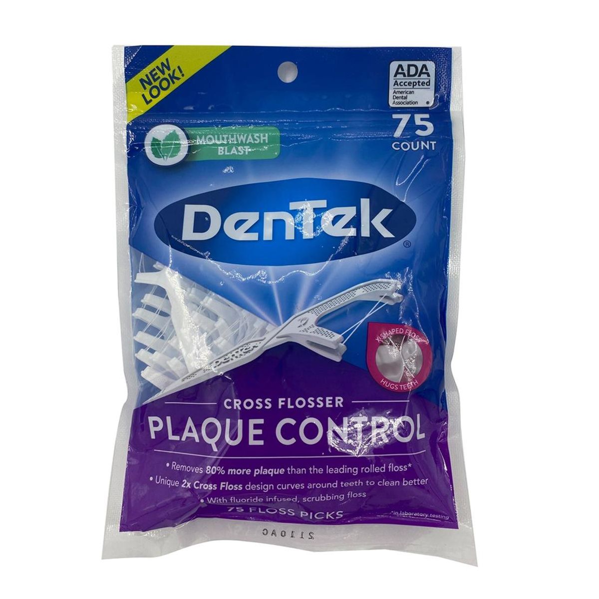 DENTEK - Hilo Dental Cross Flosser 75 Count DENTEK