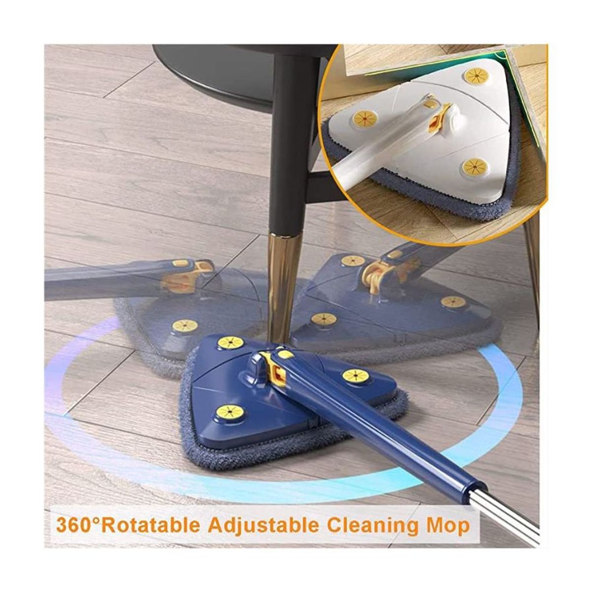 GENERICO - Fregona Mopa De Limpieza Triangular Ajustable 360 Grados
