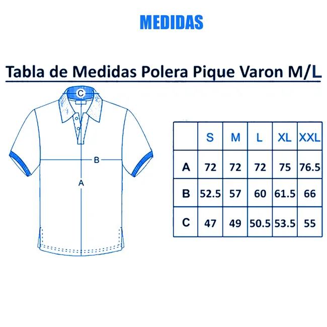 90 GRADOS - Polera Manga Larga Pique Azulina Para Hombre