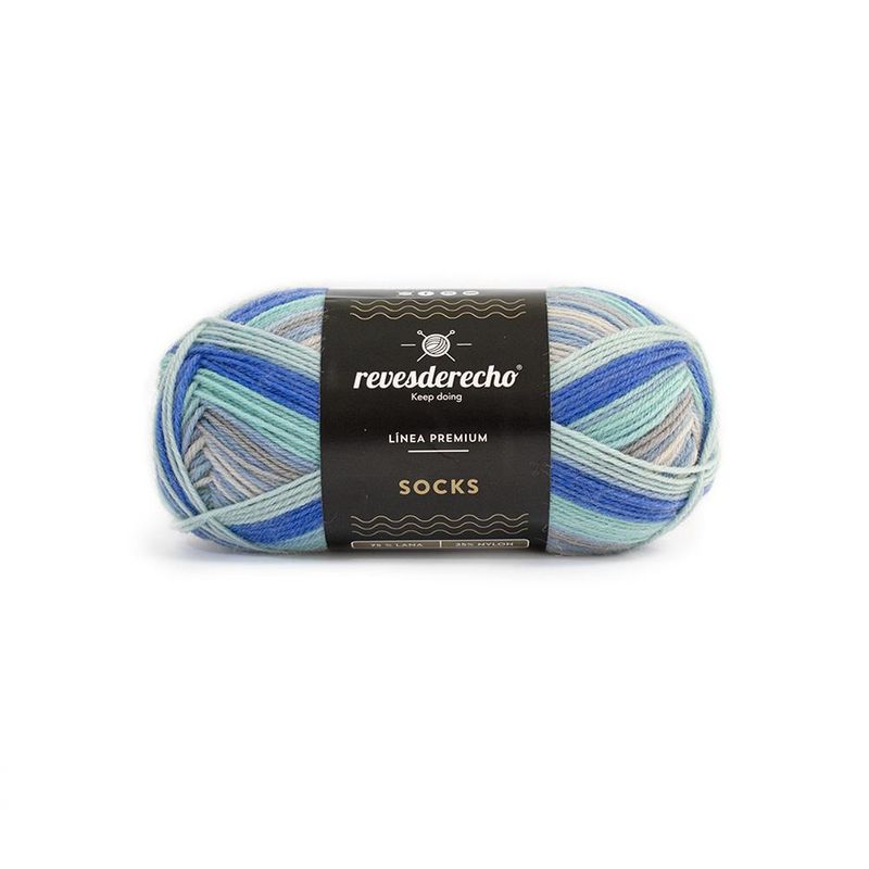 REVESDERECHO - Socks Lana para Calcetines 50 grs Celeste (21)