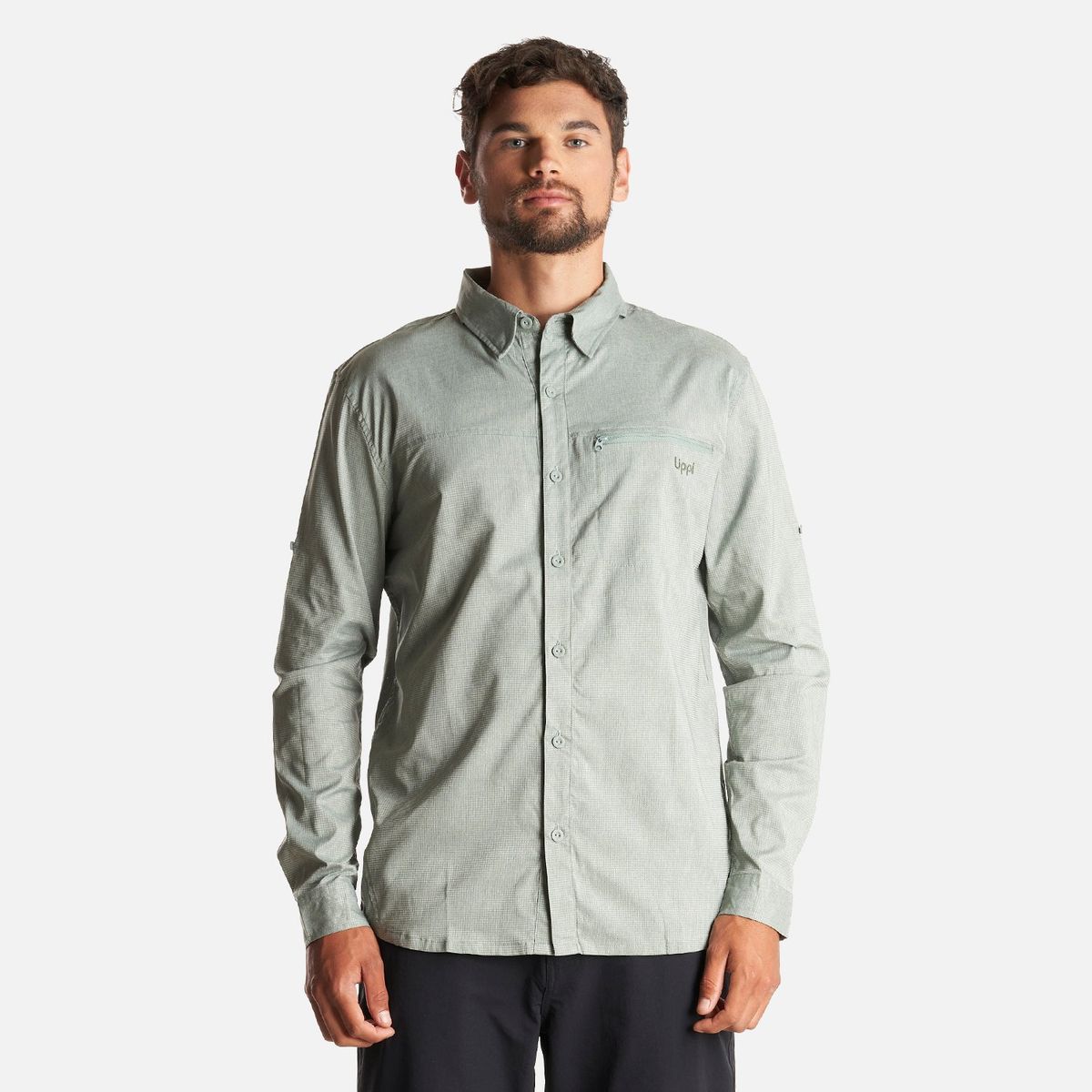 LIPPI - Camisa Hombre Rosselot Long Sleeve Q-Dry Shirt Jade    Lippi