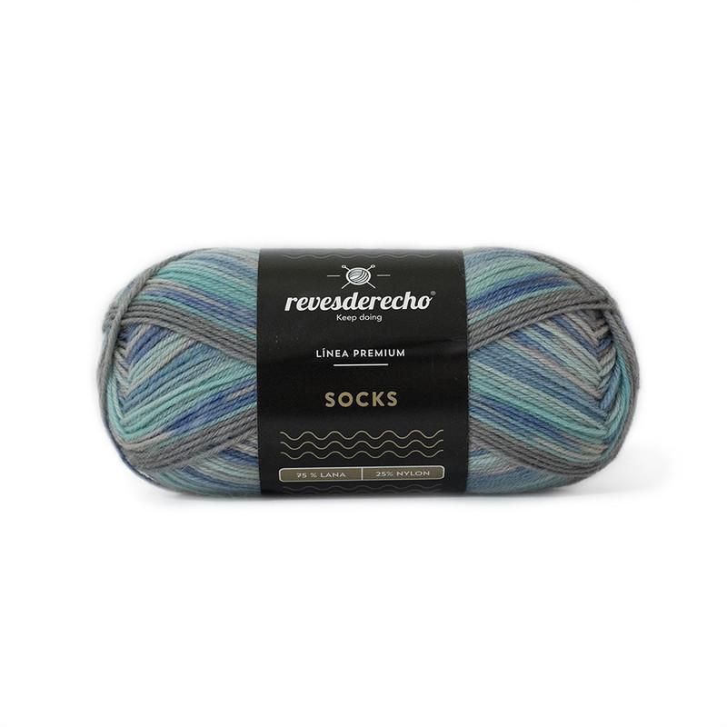 REVESDERECHO - Socks Lana para Calcetines 50 grs Celeste Claro (121)
