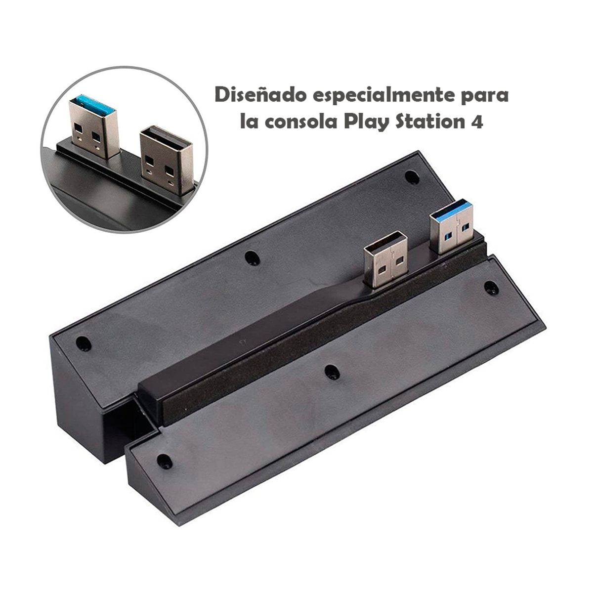 GENERICO - Adaptador HUB Dobe 5 Puertos USB para PS4, 4x USB 2.0 – 1x USB 3.0
