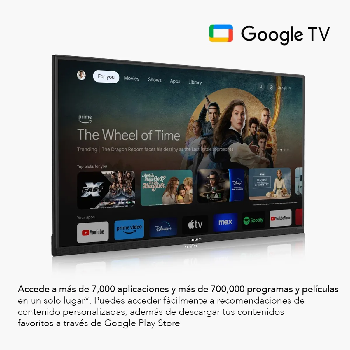 AIWA - Smart Tv Android 43 Full Hd Aiwa Bluetooth Sistema Google TV