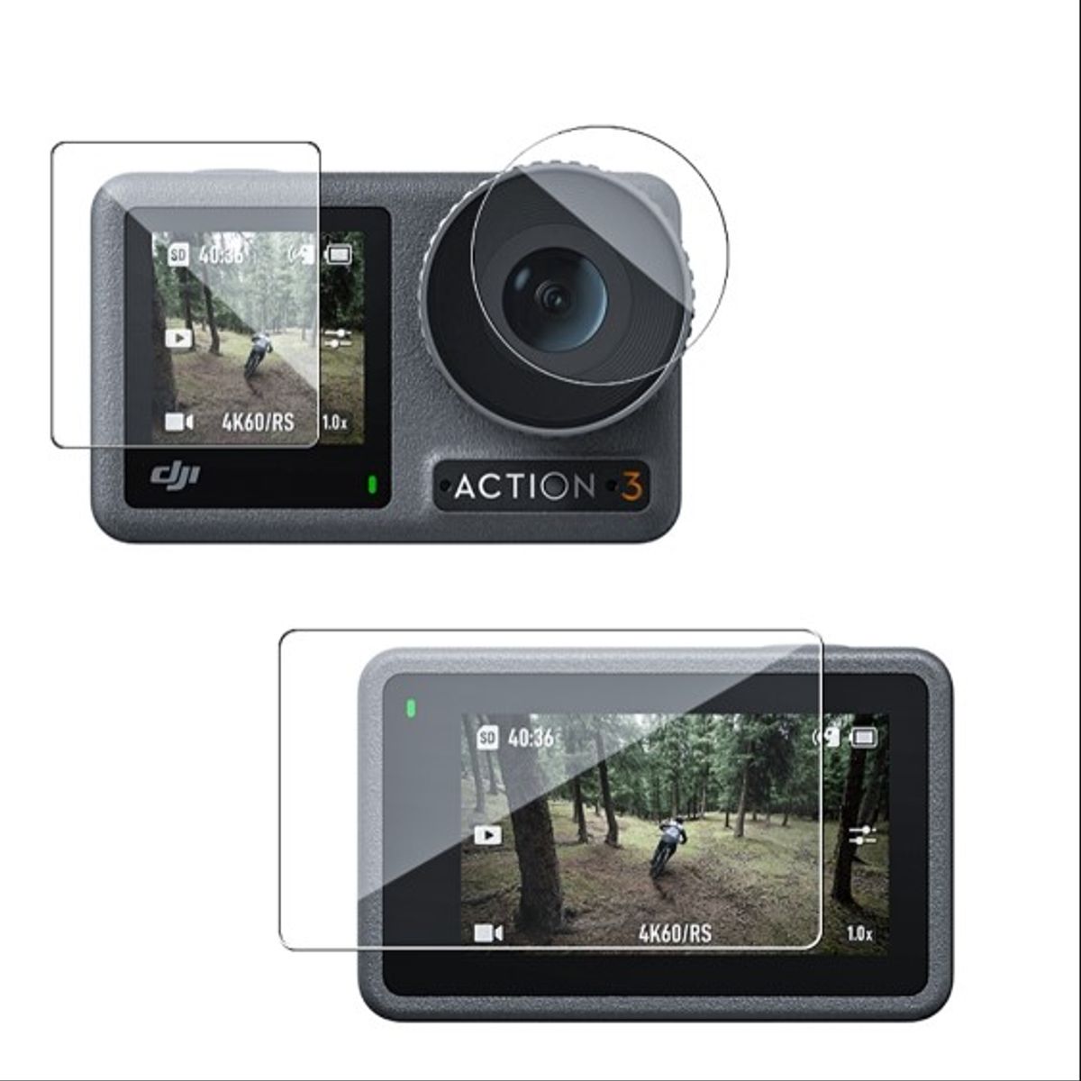 TELESIN - Laminas para DJI Osmo Action 3 / 4 - Telesin