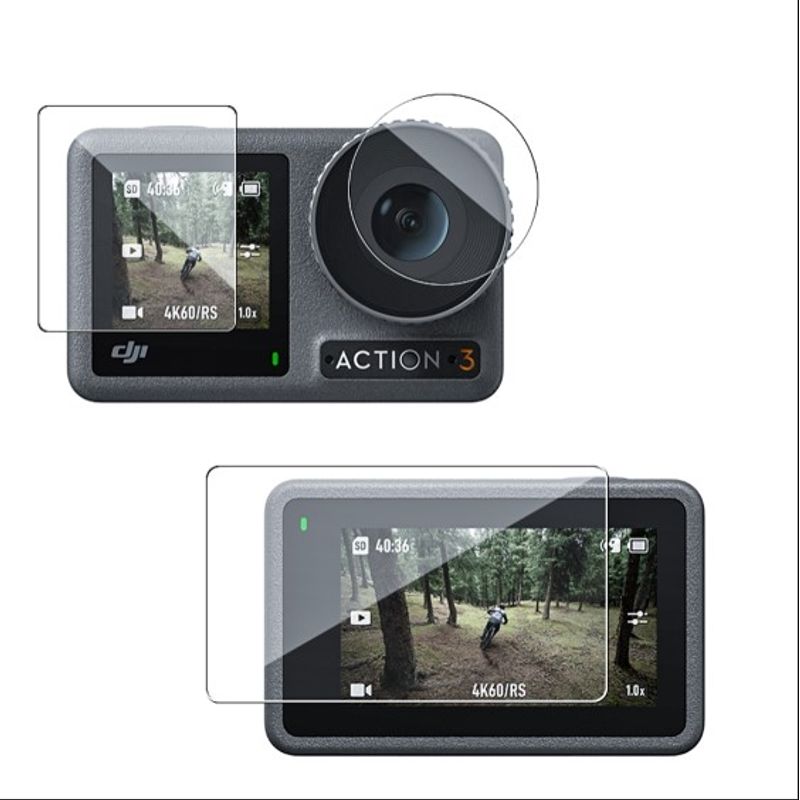TELESIN - Laminas para DJI Osmo Action 3 / 4 - Telesin