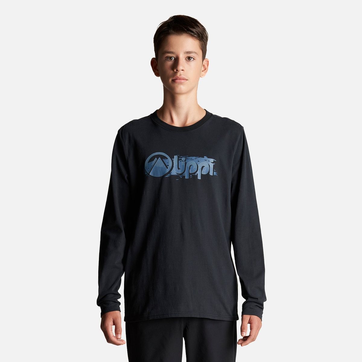LIPPI - Polera Teen Boy Logo Lippi Long Sleeve T-Shirt Negro Lippi