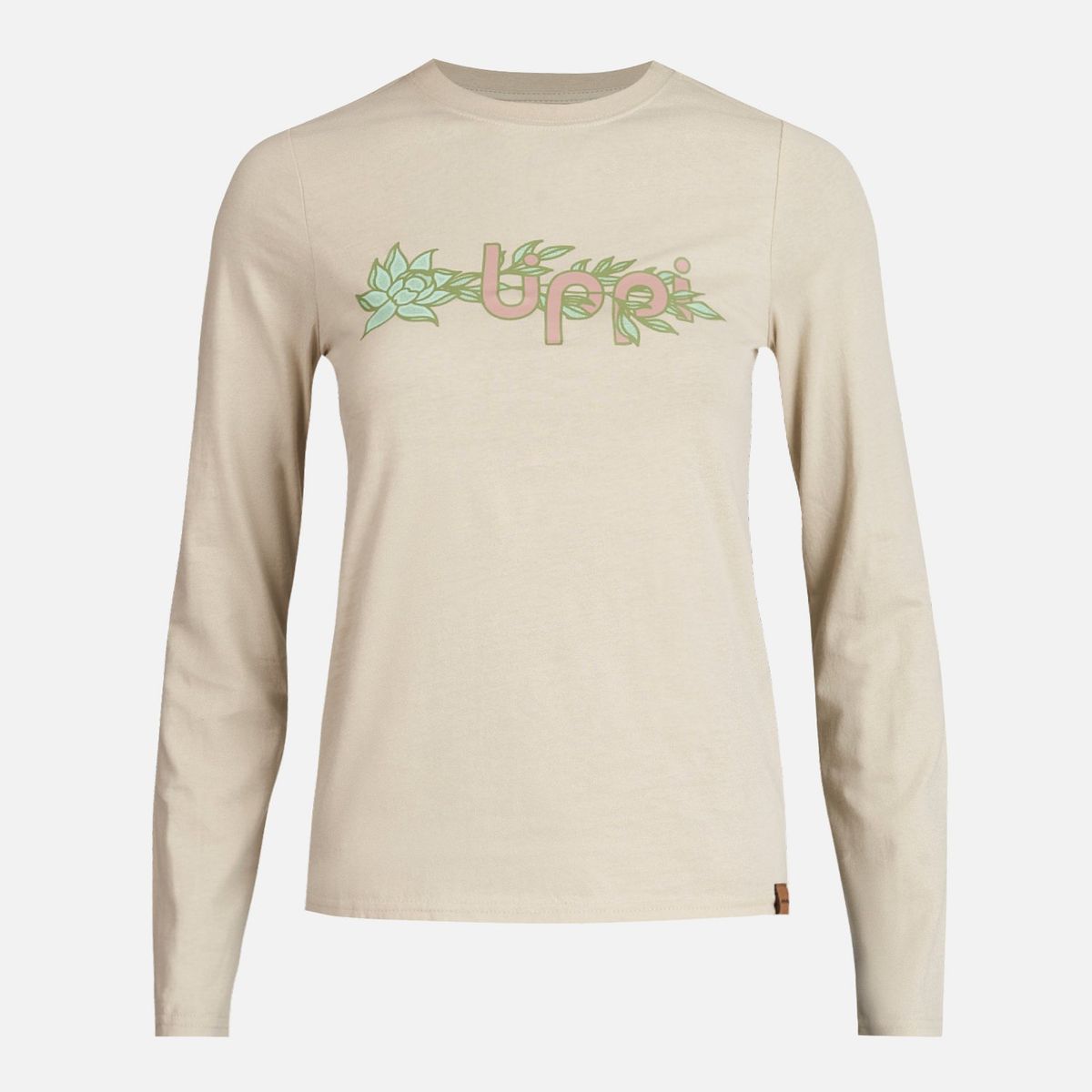 LIPPI - Polera Teen Girl Logo Lippi Long Sleeve T-Shirt Crema Lippi