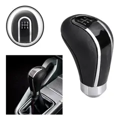 GENERICO - Pomo Palanca De Cambio Universal Eco Cuero 5TA Centro Negro