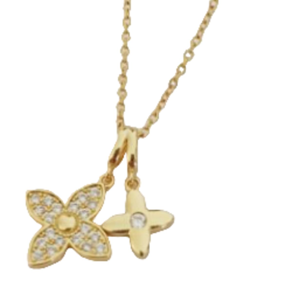 AMAZON - Collar Exclusivo Flores de lujo Oro 18kt bañado delux