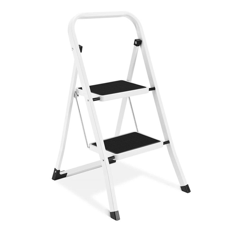 CASATUA - Escalera Plegable Multiuso 2 Peldaños Compacta Y Resistente