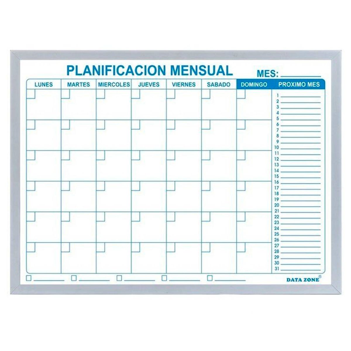 DATAZONE - PLANIFICADOR MENSUAL MAGNÉTICO MEDIANO