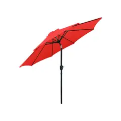 JARDIMEX - Quitasol 27m plegable altura ajustable playa rojo